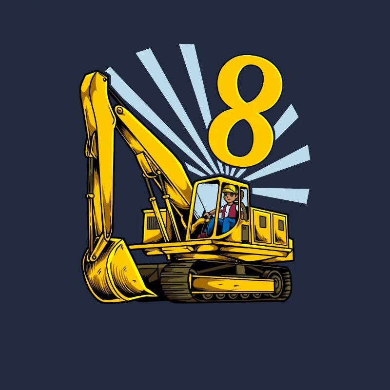 Ich bin 8 - Bagger Geburtstag 8 Jahre