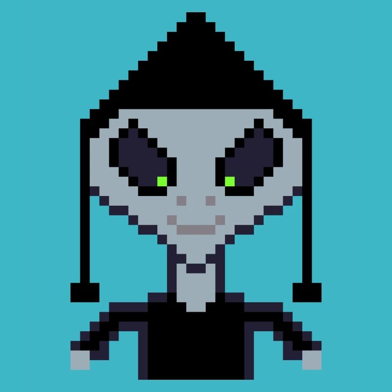 Pixel Alien "Black Boy"