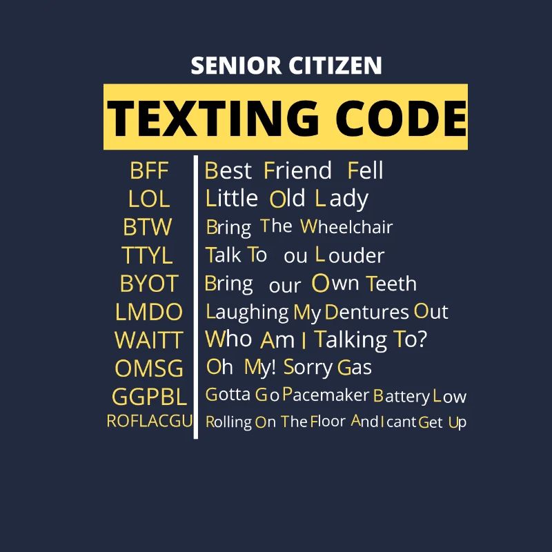 Lustiger Senioren-SMS-Code-Design Opa