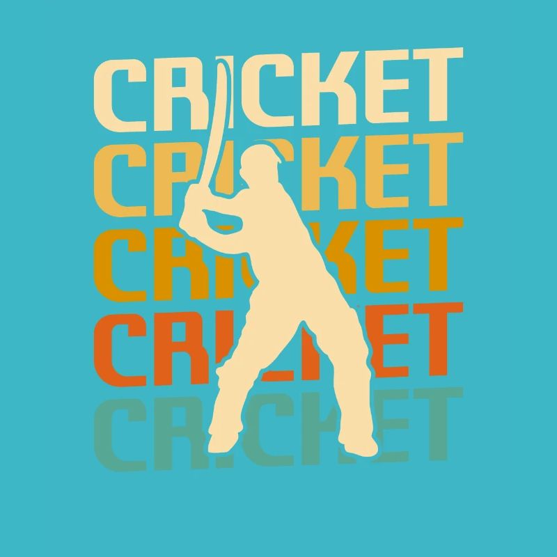 Retro Vintage Classic Cricket Player