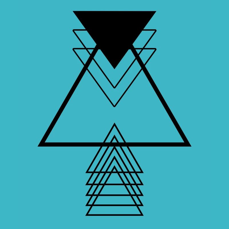 Triangle Minimalist Shape Modern Geometry Black