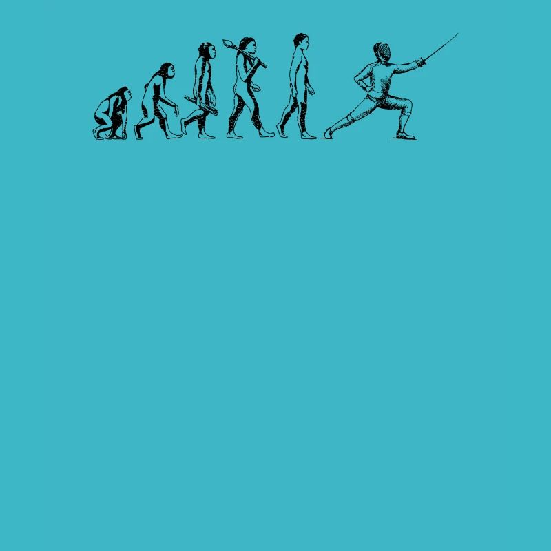 Humor Fechten Evolution Kampf Sport Fechter Epee