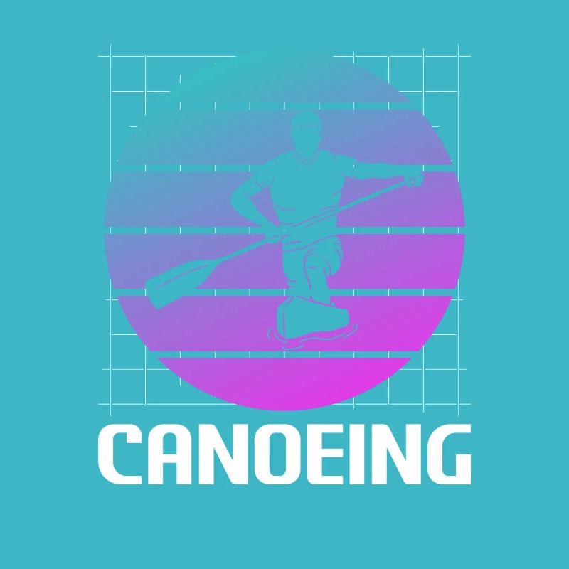 Retro Vintage Classic Canoeing Canoe Canoeist