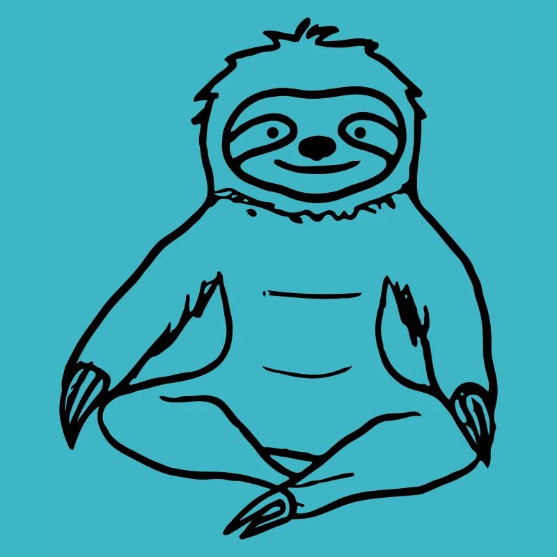 Faultier Yoga Geschenkidee Vektor