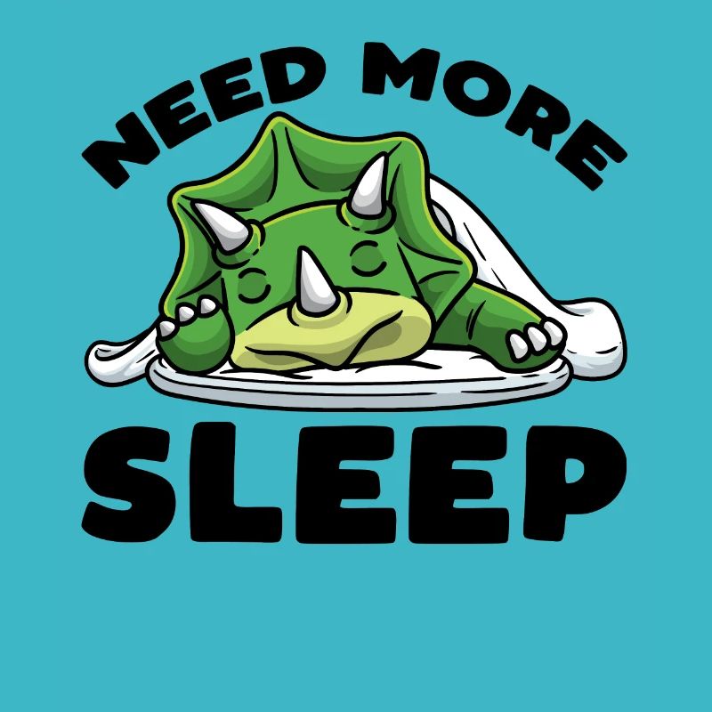 Need More Sleep Triceratops Dinosaurs