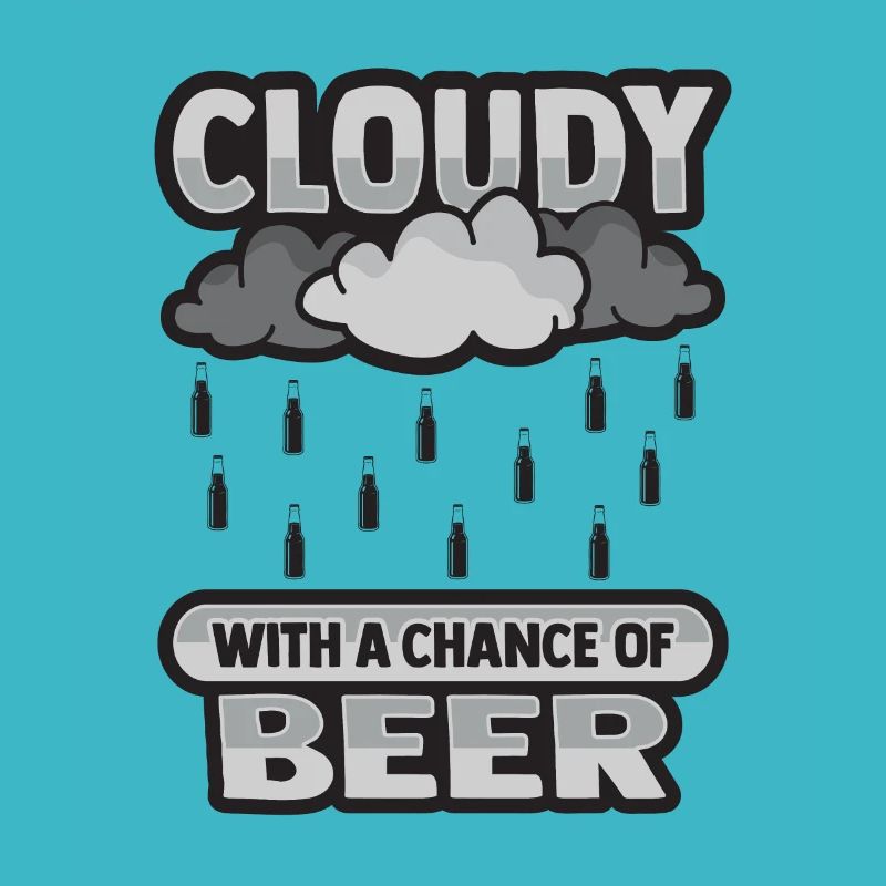 Nuageux avec une chance pour la conception de la bière