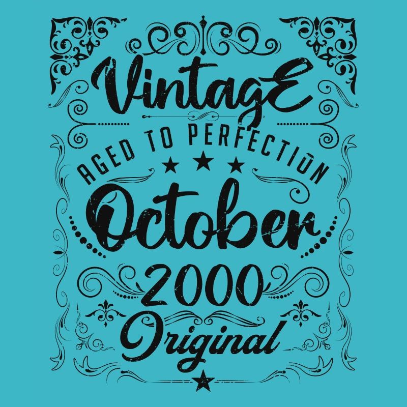 Vintage born in october 2000 - anniversary gift.