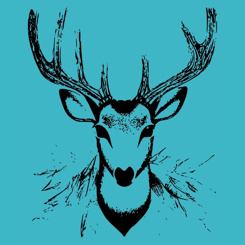 Hirschkopf im Herbst Hirsch Geweih Bock Reh Kitz