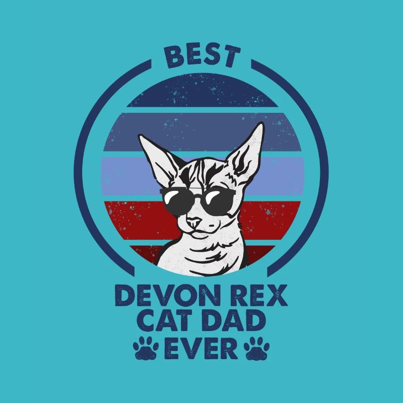 Cat Dad - Devon Rex Cat
