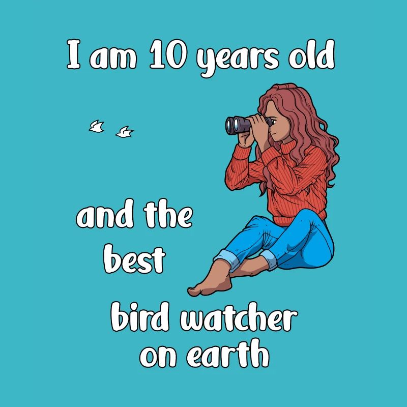 Ich bin 10 - Mädchen Vogelbeobachtung