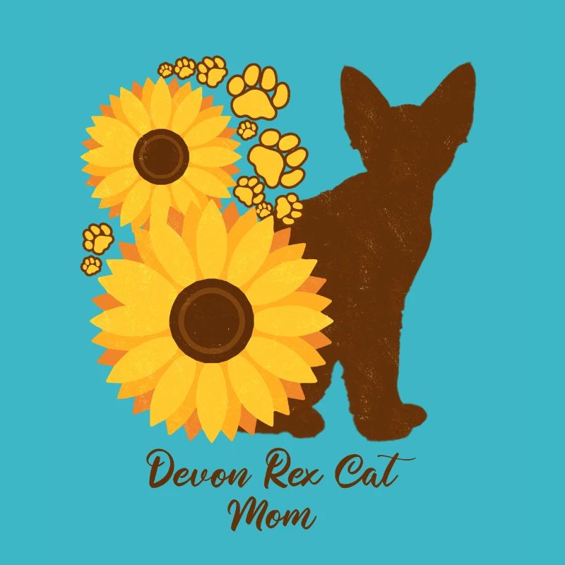 Mère tournesol - Devon Rex Chat