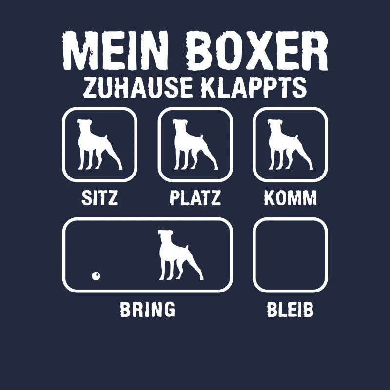 Mein Boxer Sitz Platz Aus Bleib Hundebesitzer