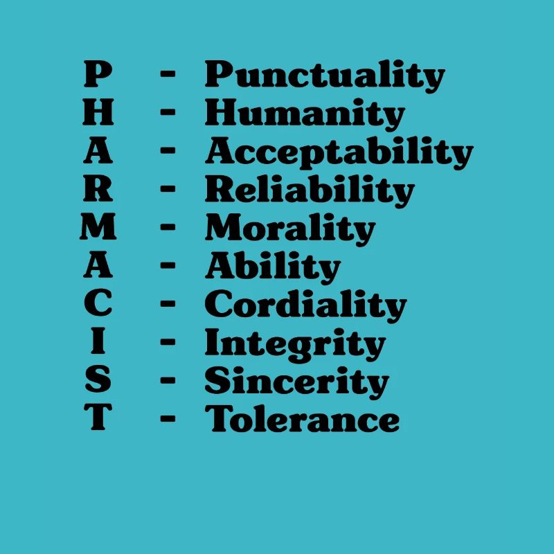 Pharmacist Punctuality Loves Medication Pharmacist