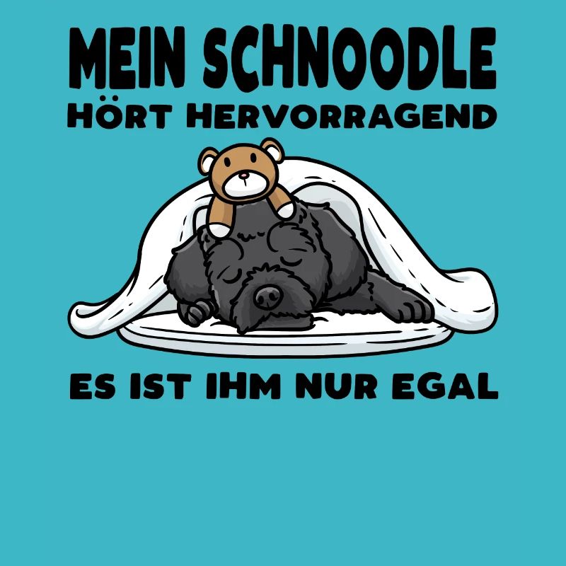 Schnoodle Hund Mit Kuscheltier
