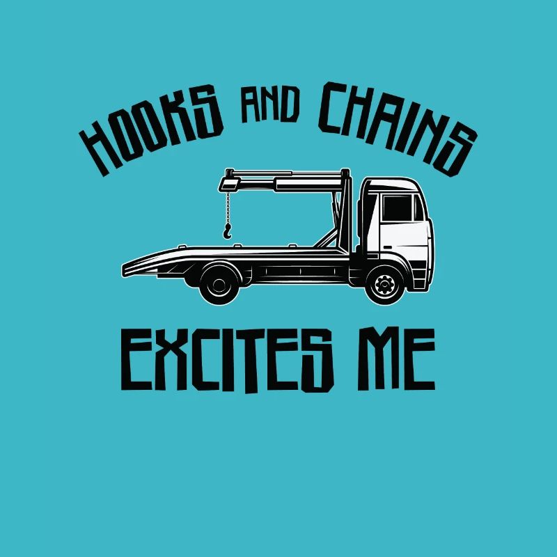 Tow Truck Driver Breakdown Lorry Hooks Chains