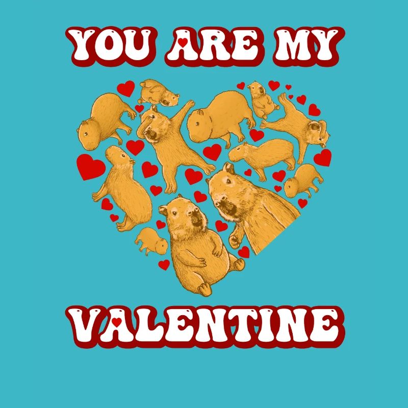 Tu es ma Saint-Valentin Capybara Saint-Valentin