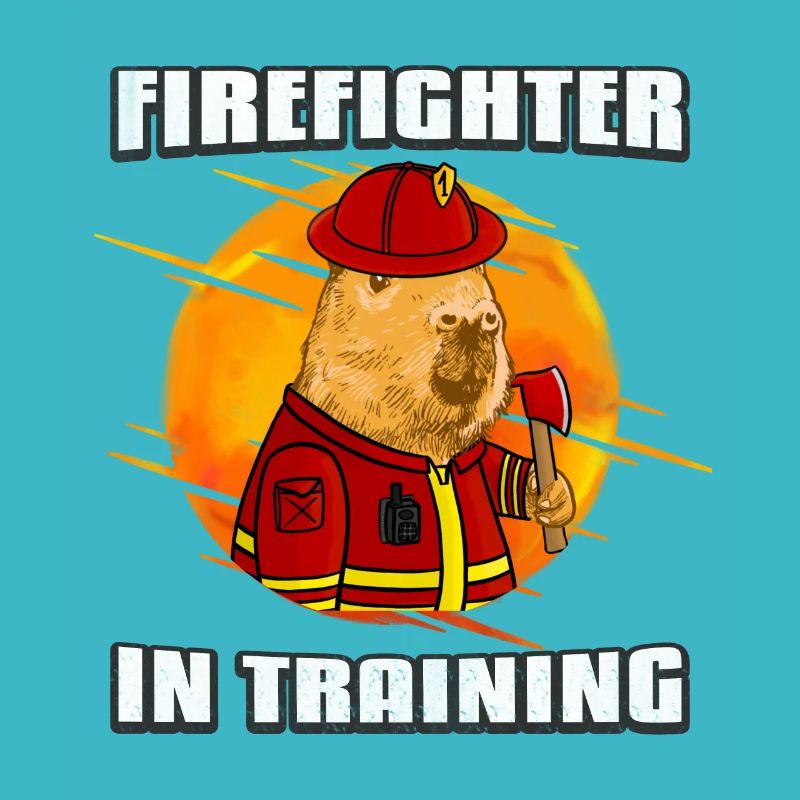 Firefighter in training