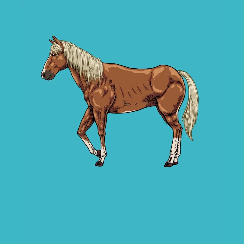 Dessin d’un Haflinger