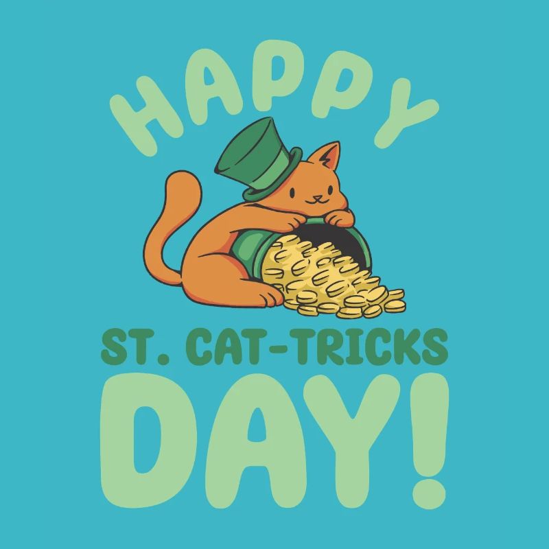 Happy St. Cat Tricks Day St. Patrick's Day