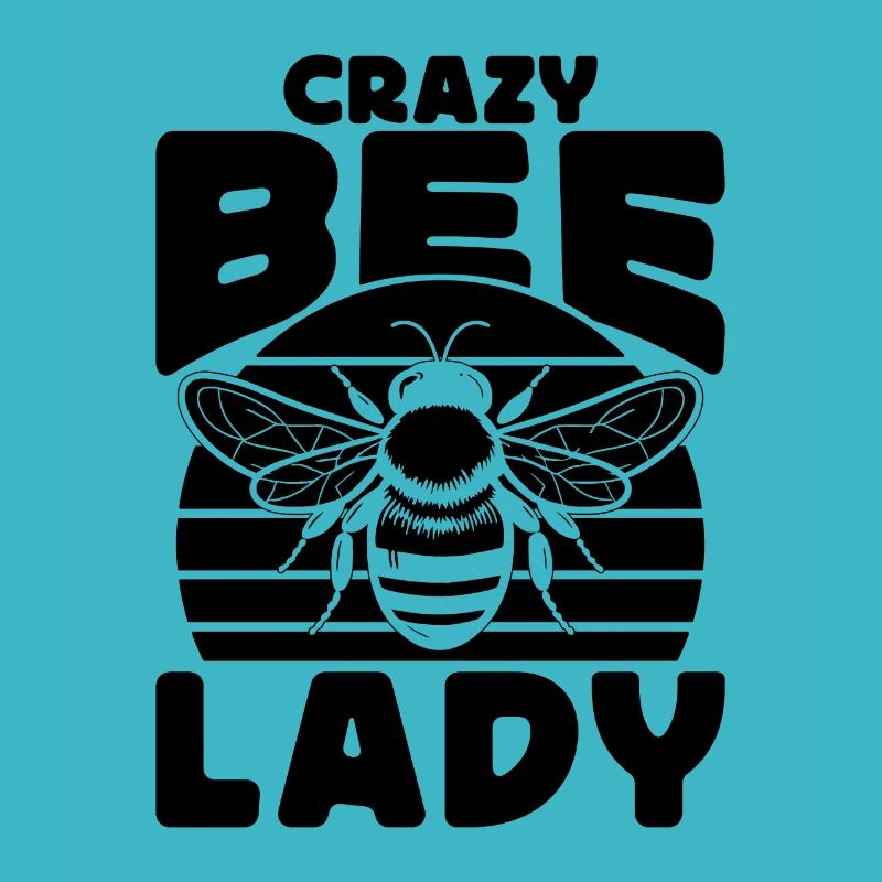 Crazy Bee Lady Beekeeping Retro Apiarist Beekeeper
