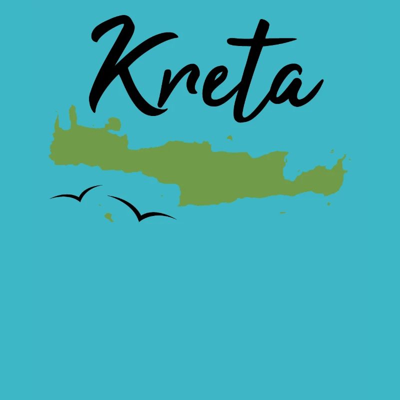 Crete Island Map Greece Holiday Gift