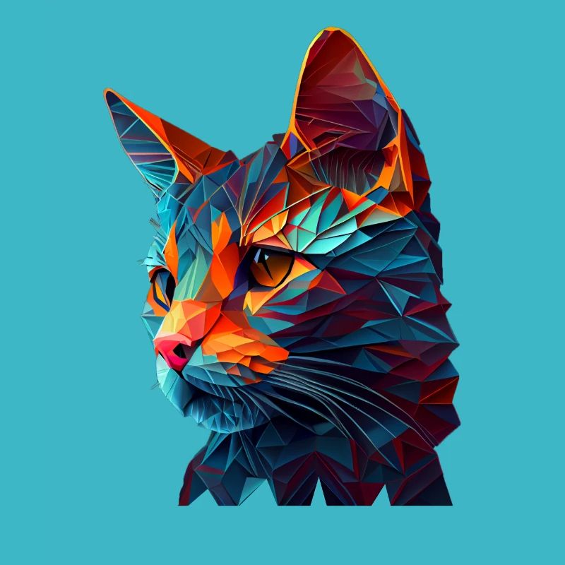 Chaton Chaton Chat Polygone Chat