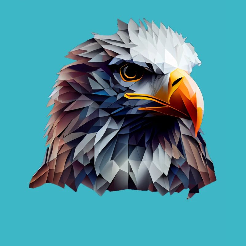 Conception polygonale cool avec un pygargue à tête blanche