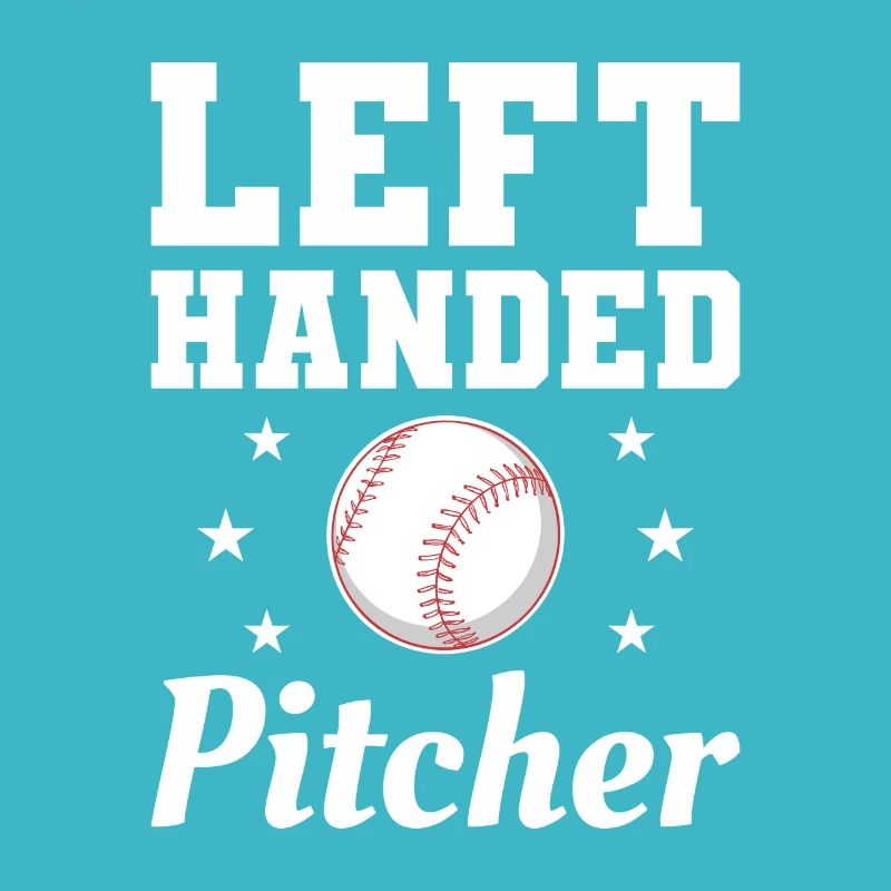 Linkshänder Pitcher Lustiger Lefty Baseballspieler