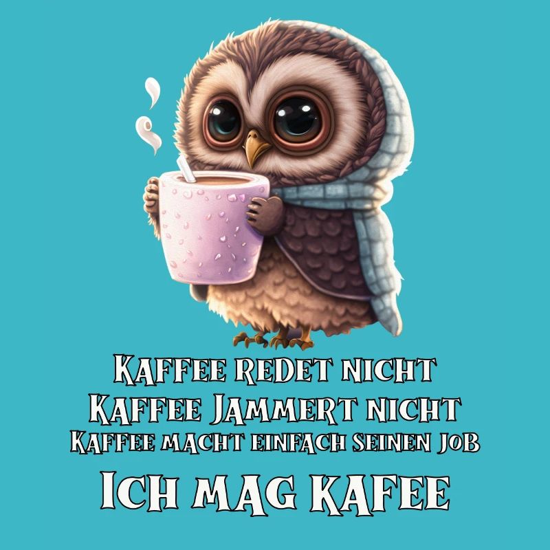 Süße Eule Kaffee redet nicht Kaffee jammert nicht