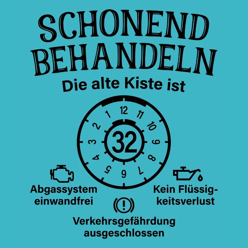 32. Geburtstag Schonend Behandeln Alte Kiste 32