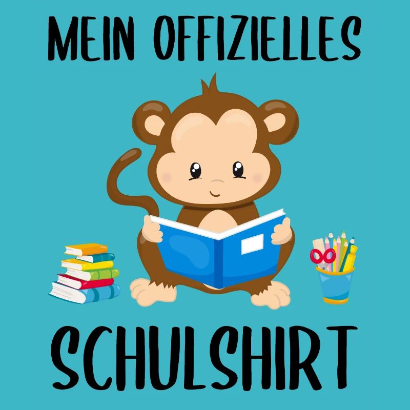 Affe Schulshirt Schulbeginn Schule Geschenk