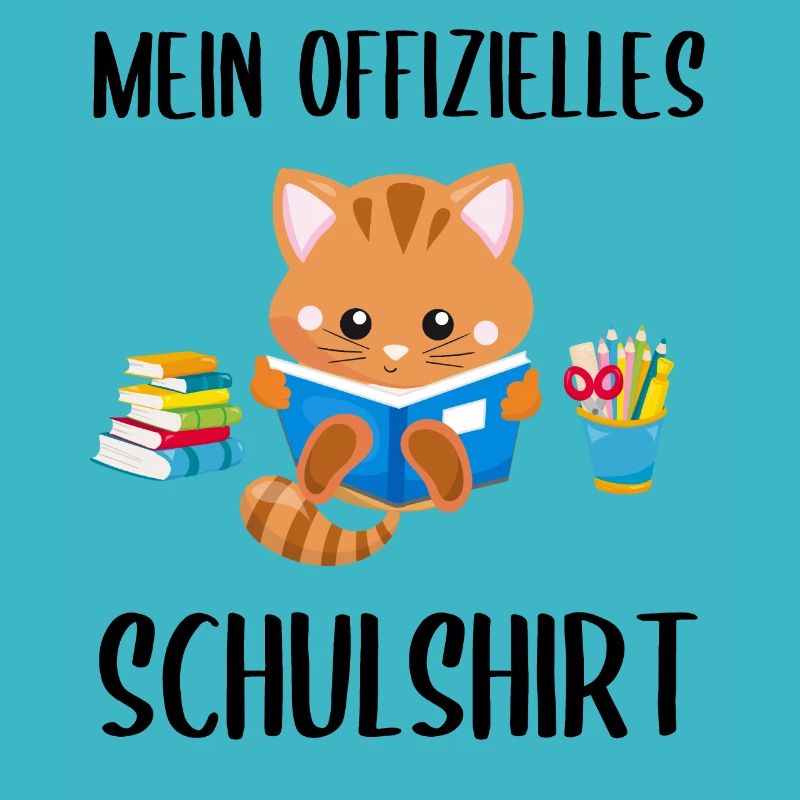 Katze Schulshirt Schulbeginn Schule Geschenk