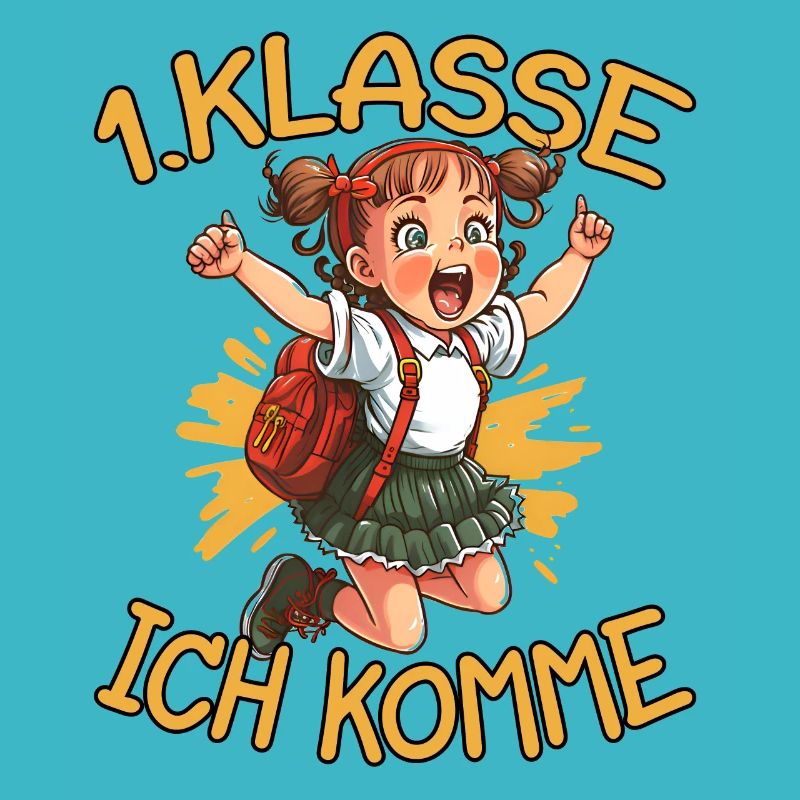 1. Klasse Ich komme Einschulung Mädchen