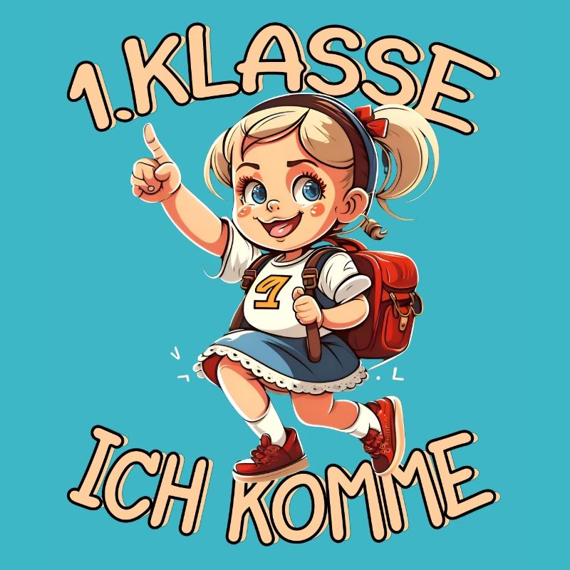1. Klasse Ich komme Einschulung Mädchen