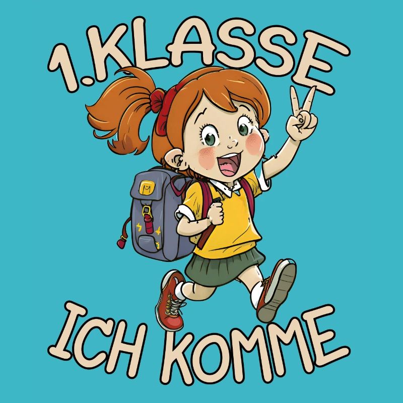 1. Klasse Ich komme Einschulung Mädchen
