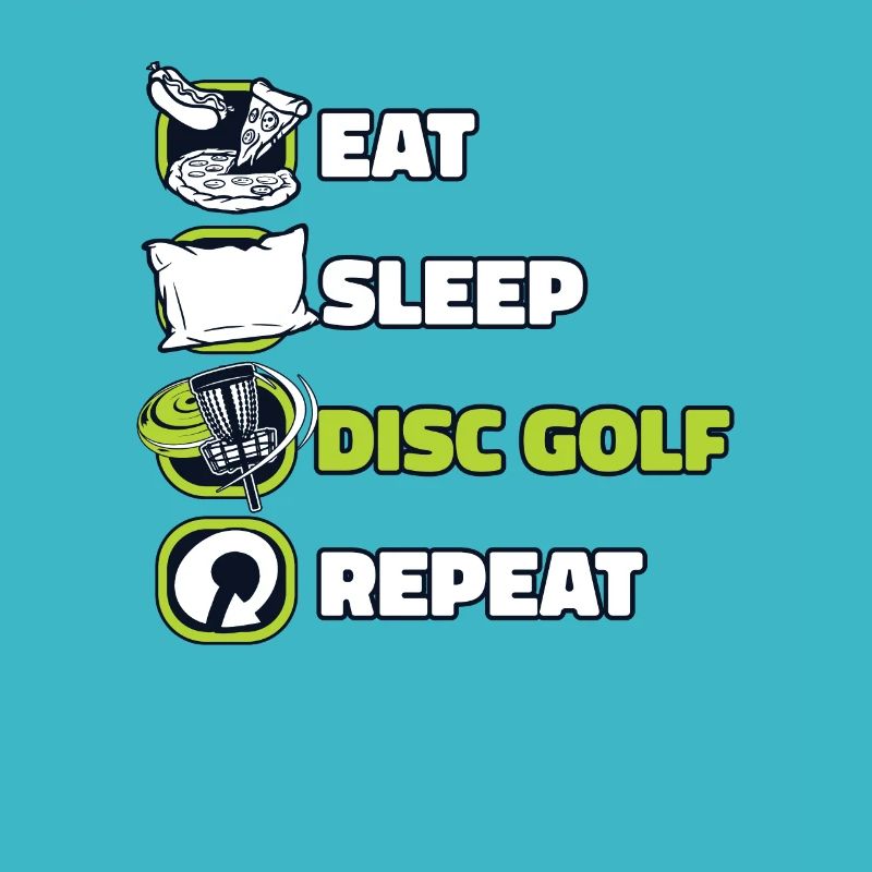 Eat Sleep Disc Golf Repeat Basket Disc Disc