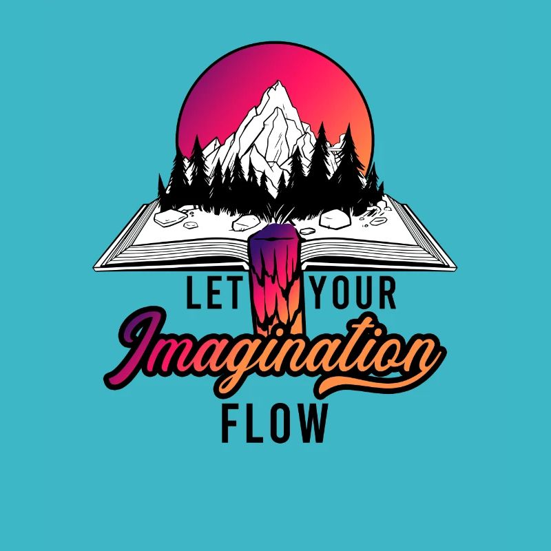 Space River Mountain Imagination