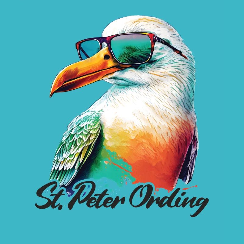 Sankt Peter Ording Urlaub Möwe mit Sonnenbrille