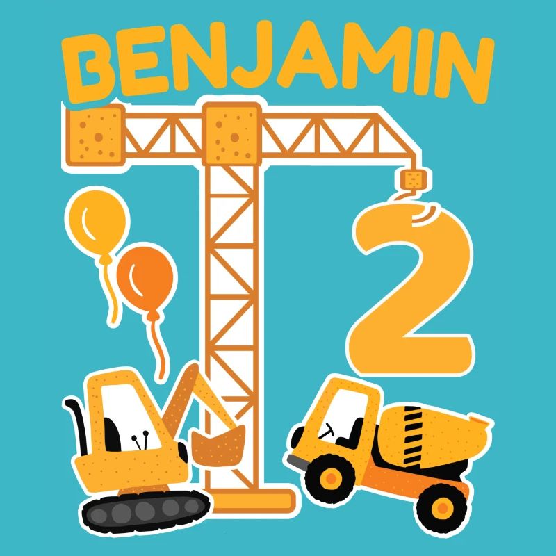 2. Geburtstag Vorname Benjamin Bagger Deko