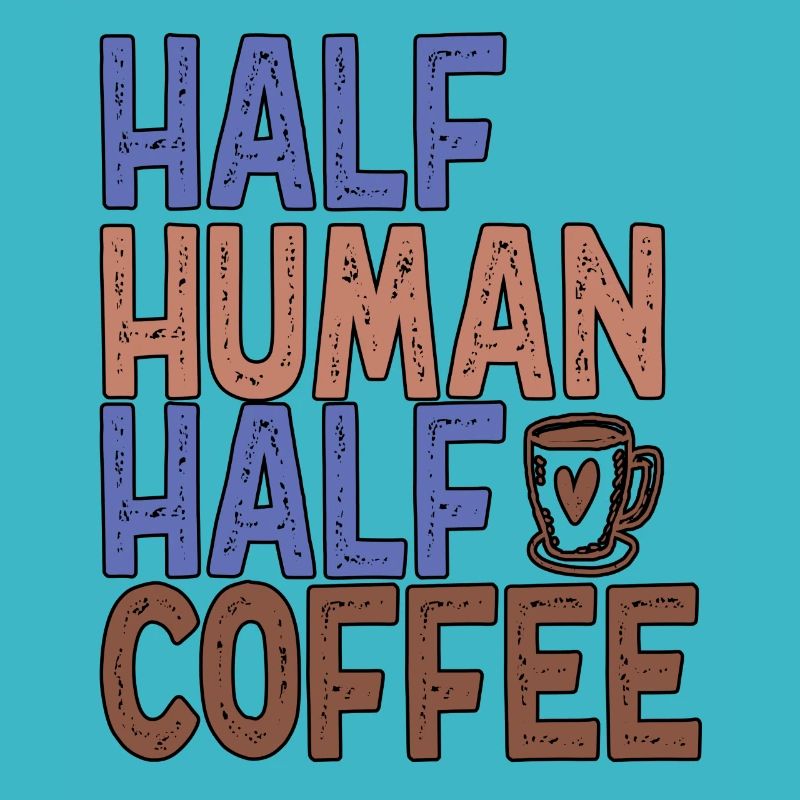 Halb Mensch, halb Kaffee Lustiger Kaffee