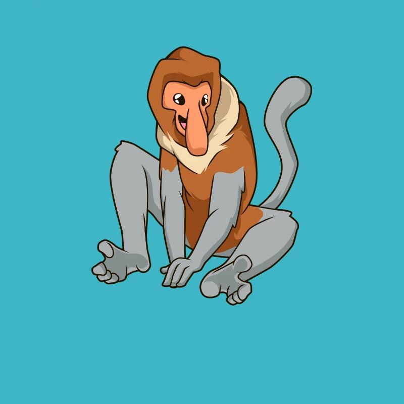 Kawaii proboscis monkey