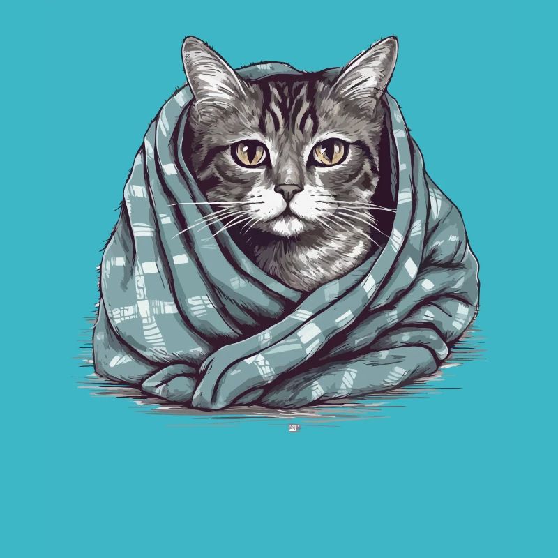 Katze in einer Decke