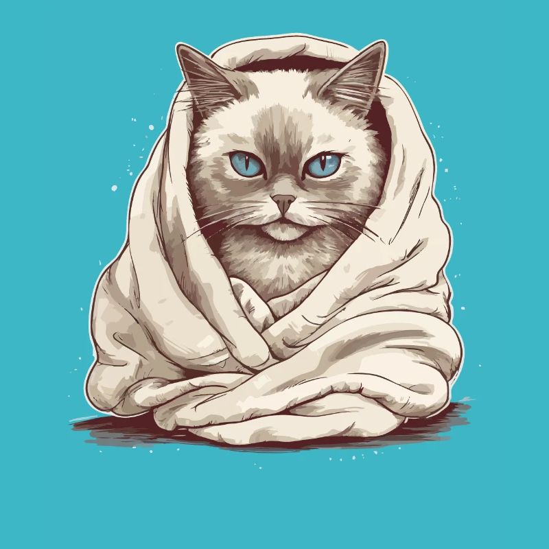 Katze in einer Decke