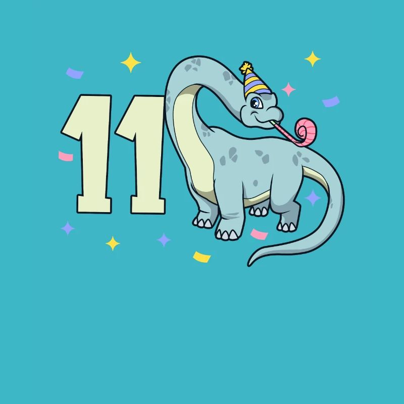With Brachiosaurus - Children's Birthday 11 Years