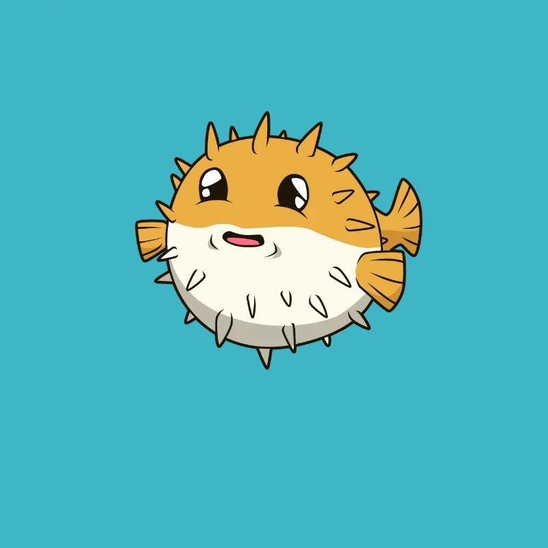 Kawaii Hedgehog Fish