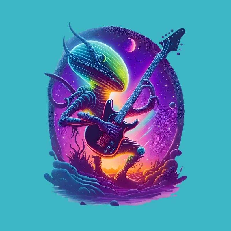 Alien Playing Guitar