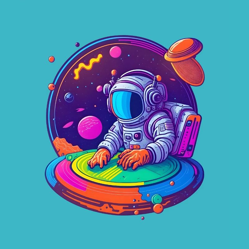 Retro Astronaut DJ