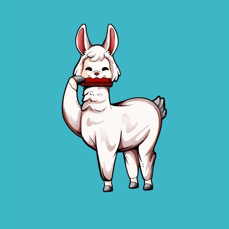 Lama plays harmonica