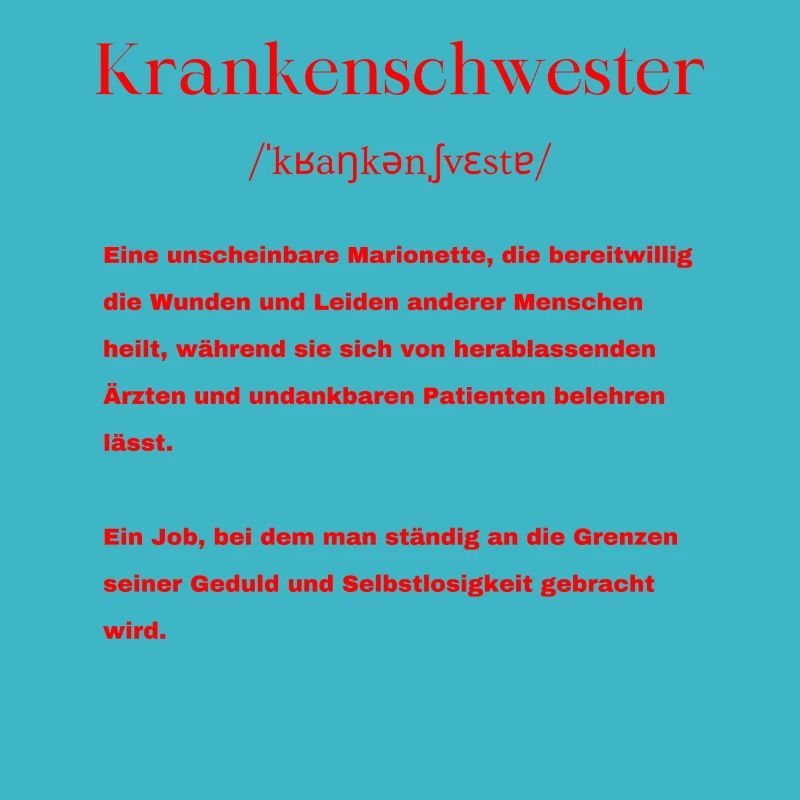 Krankenschwester Definition