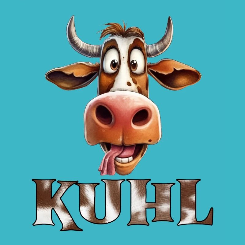 Lustiges Kuh Kuhl Bauer fun Dorf
